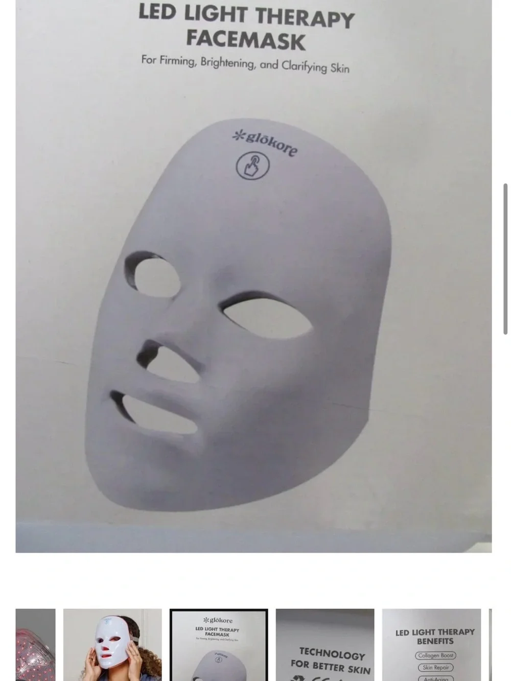 GLOKORE Wireless LED Face Mask NIB